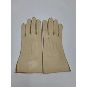 Vintage Deerskin Soft Leather Gloves Women's Size 7.5